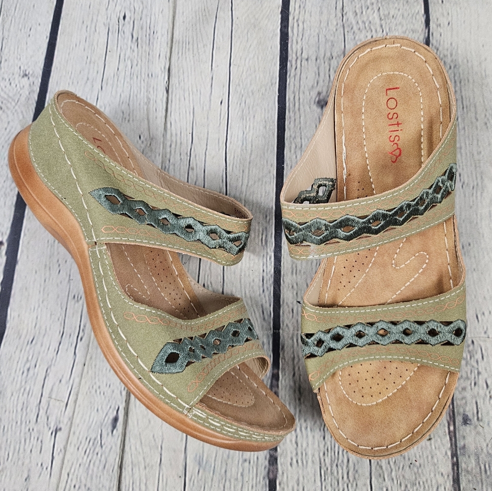 LOSTIS | open toe comfort walking sandals
